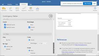 jamovi software Chisquare test of independence [upl. by Yesnikcm816]