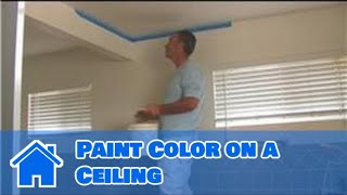 Painting for the House  How to Paint Color on a Ceiling [upl. by Deanne454]