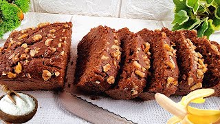 Eggless banana bread recipe  How to Make the best banana bread with coconut [upl. by Ettelliw]