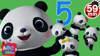 Five Little Pandas Jumping on the Bed  More Nursery Rhymes amp Kids Songs  CoComelon [upl. by Astiram]