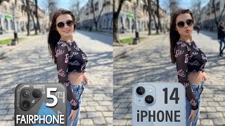 FairPhone 5 5G Vs iPhone 14 Camera Test Comparison [upl. by Ezequiel]