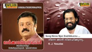 Ninne Njan Snehikkunnu  Orkkathirunnappol Malayalam Audio Song  K J Yesudas [upl. by Madonna]