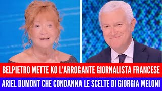 MAURIZIO BELPIETRO NON PERDONA LE PAROLE DELLA GIORNALISTA FRANCESCE SU GIORGIA MELONI [upl. by Bently778]