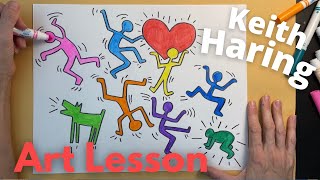 How to Draw Keith Haring’s Break Dancing Figures  Easy Art Tutorial [upl. by Trebreh]