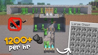 EASY Creeper Farm Minecraft 120  1200 Gunpowder Per Hour [upl. by Joane]