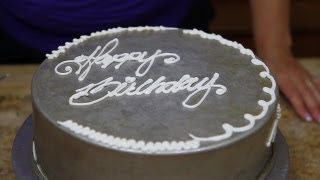 How to Use a Writing Tip With Buttercream  Cake Decorating [upl. by Jennette]