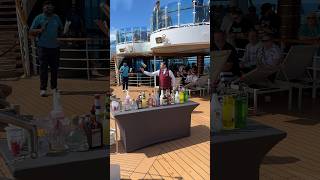 Poolside Bartending Demonstration Highlight 2  Majestic Princess  Princess Cruises [upl. by Libre246]