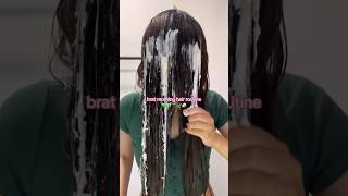 BRAT MORNING HAIRCARE ROUTINE💚cocoandeve haircare brat matcha morningroutine grwm [upl. by Kask]