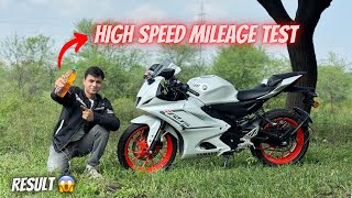 New R15 V4 High Speed Mileage Test 😱 Yamaha R15 V4 1L Mileage [upl. by Adrianna]