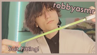 ASMR Suit Fitting Roleplay  Measuring and Writing [upl. by Ahsercal]