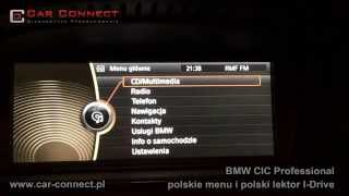 BMW CIC Professional język polski menu E60 E90 E70 E87 F01 F10 F30 [upl. by Stark]