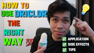 HOW TO USE DRICLOR ANTIPERSPIRANT THE RIGHT WAY  HYPERHIDROSIS SOLUTION  BASKIL SOLUSYON 2020 [upl. by Ailimat49]