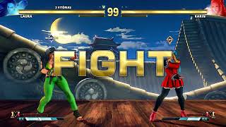 Street Fighter V  Laura vs Karin [upl. by Nereids971]