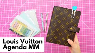 Louis Vuitton Agenda MM Planner Setup affordable inserts [upl. by Ikram114]