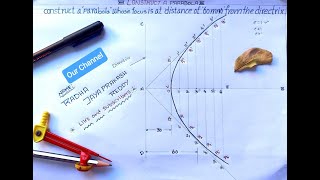 PARABOLA IN ENGINEERING DRAWING IN TELUGU [upl. by Onihc]