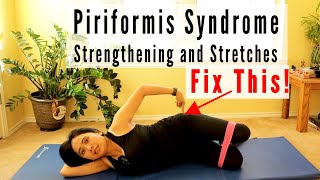 8 Best Piriformis Syndrome Strengthening and Stretches Program with Elastic Band [upl. by Nimajeb]