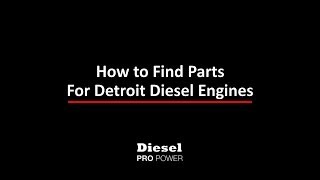 Parts for Detroit Diesel Engines detroit diesel engine parts [upl. by Arraeis]