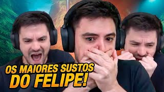 FELIPE NETO TOMANDO SUSTOS SEM PARAR  Cortes Felipe Neto [upl. by Draper]