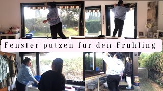 Fenster putzen für den Frühling  Frühjahrsputz  Hausputz  Familienleben  Vlog [upl. by Led]