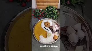 Todays bhojan thali 😋👌😋 dalchawal amp gobhi ki sabji  youtubeshort [upl. by Corri]