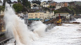 The new Dawlish Sea Wall LIVE [upl. by Zsa Zsa46]