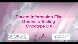 Understanding your Oncotype DX test results A short information film for patients English [upl. by Saied]