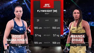 UFC Fight Night Ribas vs Namajunas  UFC 5  PS5 [upl. by Doralynne990]