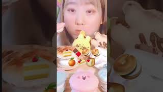 Asmr eating cr miyuasmr  asmr mukbang asmreating satisfying collab with PinkBuldakRamen [upl. by Willin]