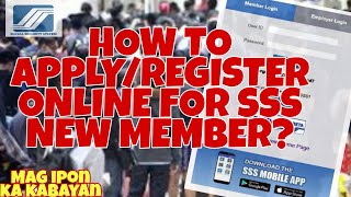 HOW TO APPLY FOR AN SSS NUMBER ONLINE 2020 STEP BY STEP GUIDELINES FOR NEW MEMBER [upl. by Hsital]