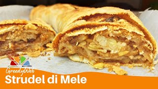 STRUDEL DI MELE ricetta ORIGINALE Trentina la TRADIZIONALE pasta matta [upl. by Mackie595]