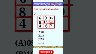 Reasoning। allexamination sscgd ralwayexames youtubeshorts [upl. by Nolasba]