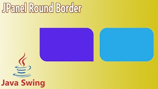 Java Swing  Rounded JPanel Border [upl. by Ahsiym]