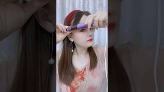 How to curl bangs with straightener hairstyle tips hair tutorial easy beauty tips viral shorts [upl. by Hada543]