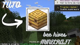 TUTORIAL HOW TO MAKE A HIVE FOR HONEY beginner tutorial Tutorial to make a minecraft beehive [upl. by Ailaroc]