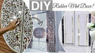 DIY DOOR Design with Rubber Mat HOME Decor Ideas with Rubber Mats [upl. by Anahsak]