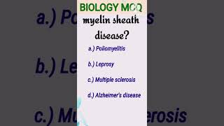 myelin sheath diseaseneetmcqsmedicaleducation [upl. by Hakym]