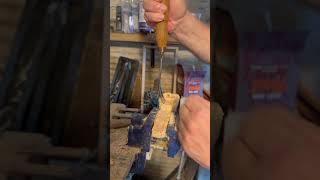 Gouge work on a hand carved spoon [upl. by Cornell]