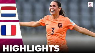 Netherlands vs France  Highlights  U19 Womens European Championship Semi Final 24072024 [upl. by Ateekan]