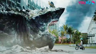 【CLIP】Big Shark mutated again after eating people in the city  Land Shark  YOUKU MONSTER MOVIE [upl. by Orren]