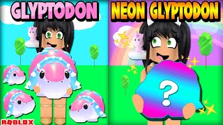 Making my NEON GLYPTODON in Adopt Me Transformation Fossil Egg Update Legendary [upl. by Furnary]