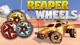 All Painted Reaper Wheels On Rocket League [upl. by Ailahs419]