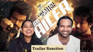 The GOAT Official Trailer Reaction  Thalapathy Vijay  VP  Yuvan  Tamil Couple Reaction [upl. by Lavine151]