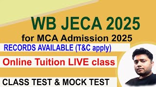 WB JECA EXAM 2025 ONLINE TUITION  JECA TUITION IN WEST BENGAL [upl. by Mima284]