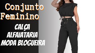 CONJUNTO FEMININO DE CALÇA ALFAIATARIA MODA BLOGUEIRA [upl. by Manlove602]