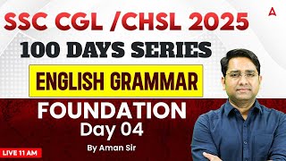 SSC CGL CHSL 2025  English Grammar For CGLCHSL 2025  DAY 4  By Aman Sir [upl. by Onaivlis]