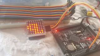 DEMO Scroll Led matrix 8x8 Letters numbers and symbols [upl. by Gallager]