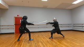 Rapier and Dagger fencing bout For study purposes fencing historicalfencing rapieranddagger [upl. by Nosredneh]