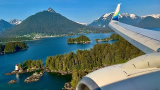 4K – Mind Blowing Sitka Alaska Landing – Alaska Airlines – Boeing 737800 – N526AS – SCS Ep 964 [upl. by Ocin]