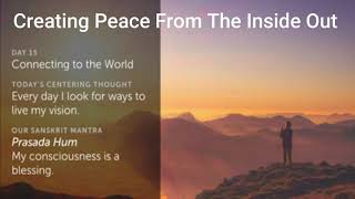 Day 15  Creating Peace from the Inside Out  21Day Meditation Challenge  Deepak and Oprah [upl. by Anairuy]