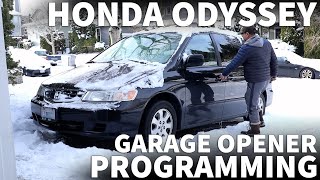 Program Honda Odyssey Garage Buttons  Program Honda Homelink Remote on Craftsman Garage Door Opener [upl. by Erida]